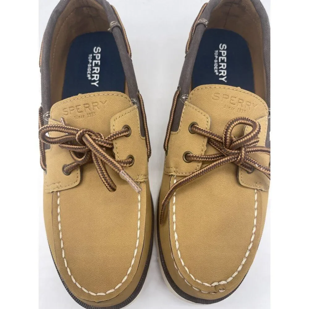 Sperry Leeward Sport Tan Boys Boat Shoe Size 5M